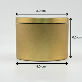 Duftkerze: Dose in Gold, Ø 8,0 cm