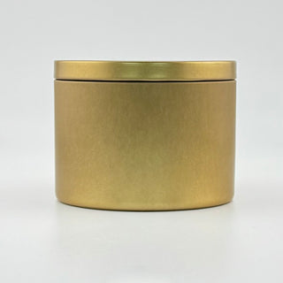 Behälter: Dose in Gold, Ø 8,0 cm