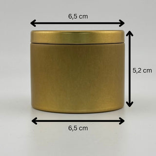 Duftkerze: Dose in Gold, Ø 6,5 cm
