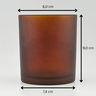 Duftkerze mit Wunschtext Braun 10oz