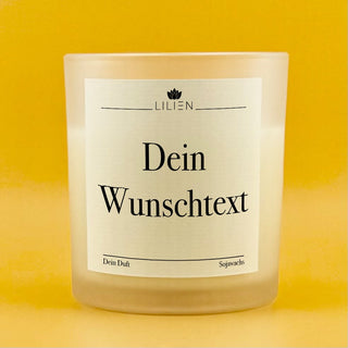 Duftkerze mit Wunschtext Gefrostet 10oz