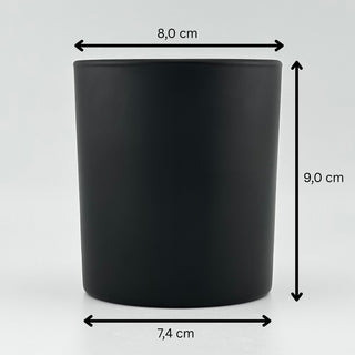 Duftkerze mit Wunschtext Schwarz 10oz