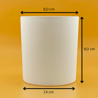 Duftkerze mit Wunschtext Weiß 10oz