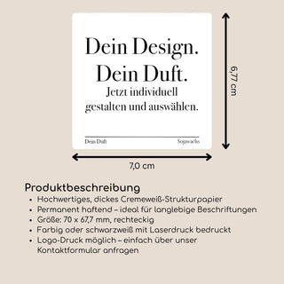 Duftkerze mit Wunschtext Schwarz 10oz