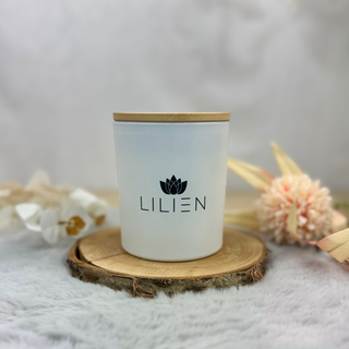 Duftkerze im Glas mit personalisiertem Wunschtext