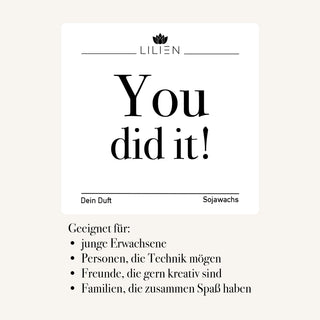 Duftkerze "You did it!"