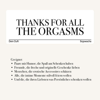 Duftkerze "THANKS FOR ALL THE ORGASMS"