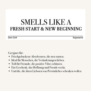 Duftkerze "Smells like a Fresh Start & New Beginning"