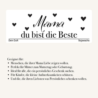 Duftkerze "Mama du bist die Beste"