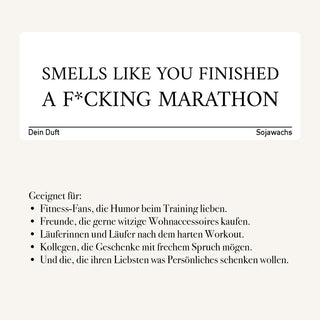 Duftkerze "Smells like you finished a f*cking marathon"