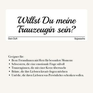Duftkerze "Willst Du meine Trauzeugin sein?"