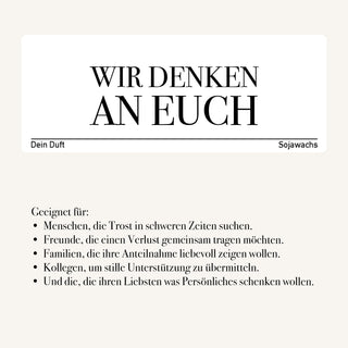 Duftkerze "Wir denken an euch"