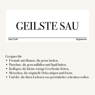 Duftkerze "GEILSTE SAU"