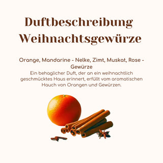 Duftkerze mit Duftnote Weihnachtsgewürze