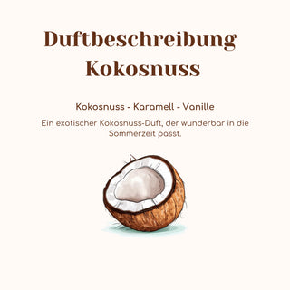 Duftkerze mit Duftnote Kokosnuss