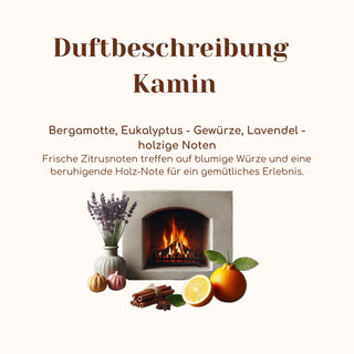 Duftkerze mit Duftnote Kamin
