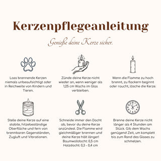 Duftkerze im Glas mit „Wunschtext“