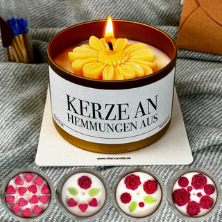 Duftkerze "Kerze an Hemmungen aus"