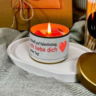 Duftkerze „Scheiß auf Valentinstag ich liebe dich jeden Tag ❤️“