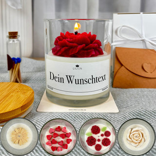 Personalisierte Duftkerze „Wunschtext“ – Kerze im Glas