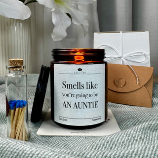 Duftkerze "Smells like you‘re going to be AN AUNTIE"