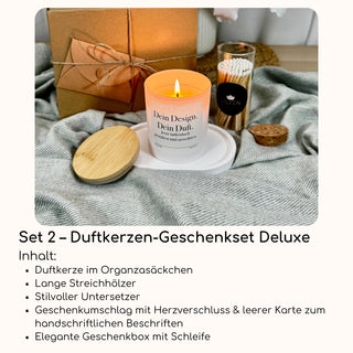 Personalisierte Duftkerze 'Wunschtext' Kerze im weißen Glas