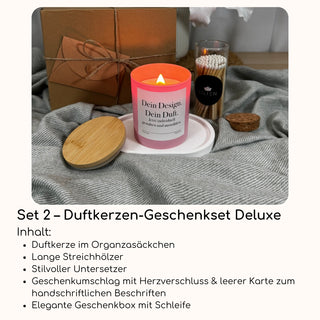 Personalisierte Duftkerze 'Wunschtext' Kerze im pinken Glas