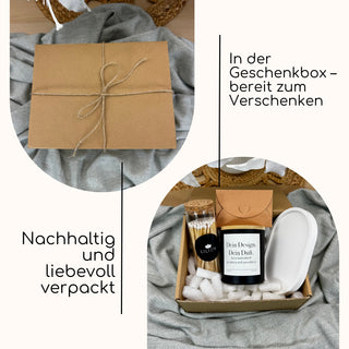 Personalisierte Duftkerze 'Wunschtext' Kerze im schwarzen Glas