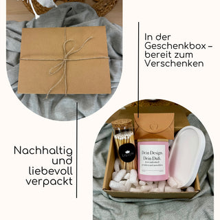 Personalisierte Duftkerze 'Wunschtext' Kerze im pinken Glas