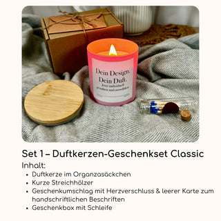 Personalisierte Duftkerze 'Wunschtext' Kerze im pinken Glas