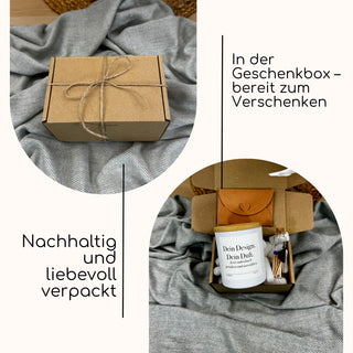 Personalisierte Duftkerze 'Wunschtext' Kerze im weißen Glas