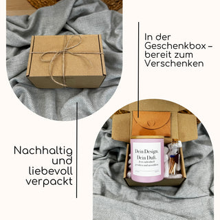 Personalisierte Duftkerze 'Wunschtext' Kerze im pinken Glas