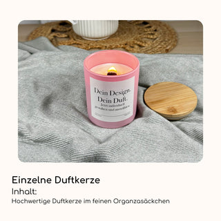 Personalisierte Duftkerze 'Wunschtext' Kerze im pinken Glas